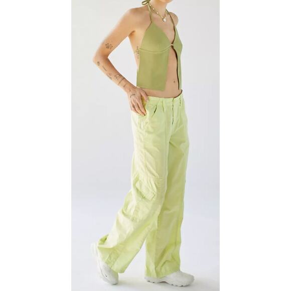BDG Size XS Yellow Y2k low rise Cargo Pants - Picture 1 of 7